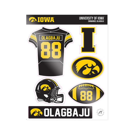 Iowa - NCAA Football : Emmanuel Olagbaju - Sticker Sheet-0