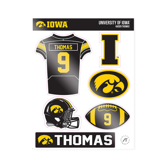 Iowa - NCAA Football : Kasen Thomas - Sticker Sheet-0