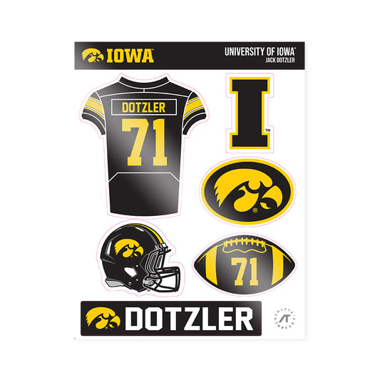 Iowa - NCAA Football : Jack Dotzler - Sticker Sheet-0
