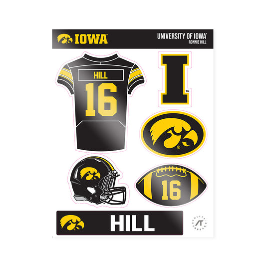 Iowa - NCAA Football : Ronnie Hill - Sticker Sheet-0