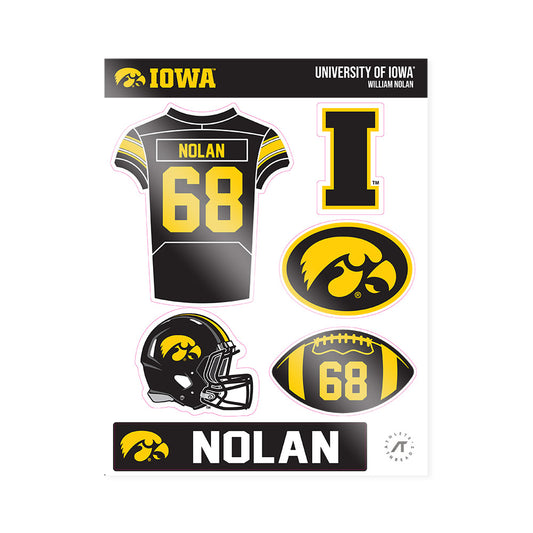 Iowa - NCAA Football : William Nolan - Sticker Sheet-0