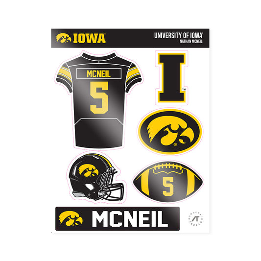 Iowa - NCAA Football : Nathan Mcneil - Sticker Sheet-0