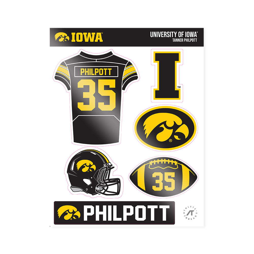 Iowa - NCAA Football : Tanner Philpott - Sticker Sheet-0