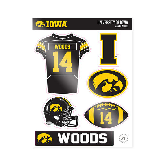 Iowa - NCAA Football : Mason Woods - Sticker Sheet-0