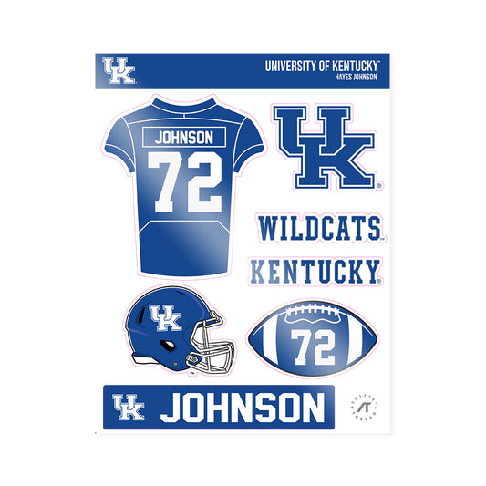 Kentucky - NCAA Football : Hayes Johnson - Sticker Sheet-0