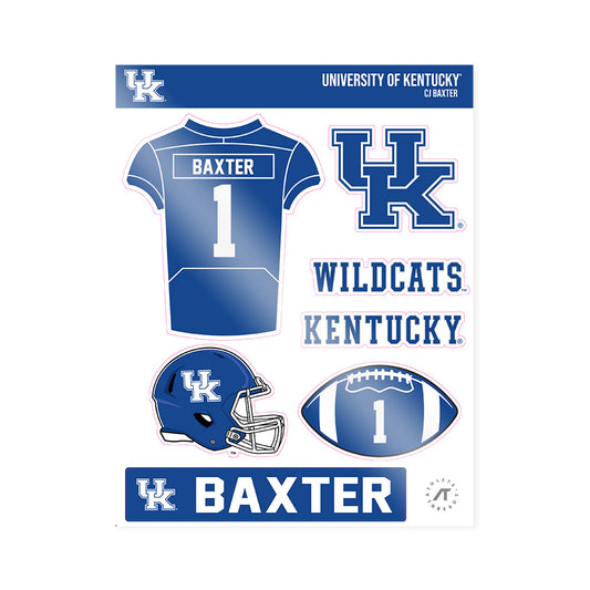 Kentucky - NCAA Football : CJ Baxter - Sticker Sheet-0