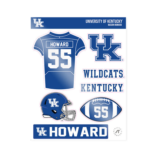 Kentucky - NCAA Football : Mason Howard - Sticker Sheet-0