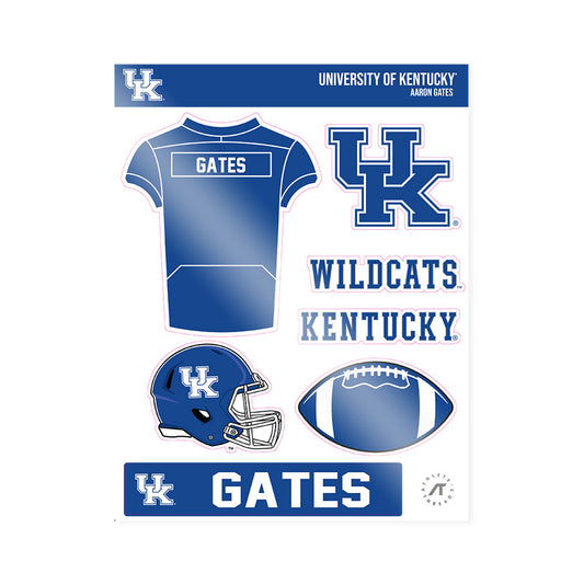 Kentucky - NCAA Football : Aaron Gates - Sticker Sheet-0
