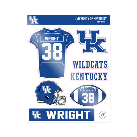 Kentucky - NCAA Football : Tyler Wright - Sticker Sheet-0
