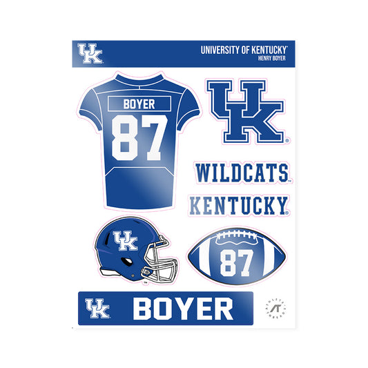 Kentucky - NCAA Football : Henry Boyer - Sticker Sheet-0