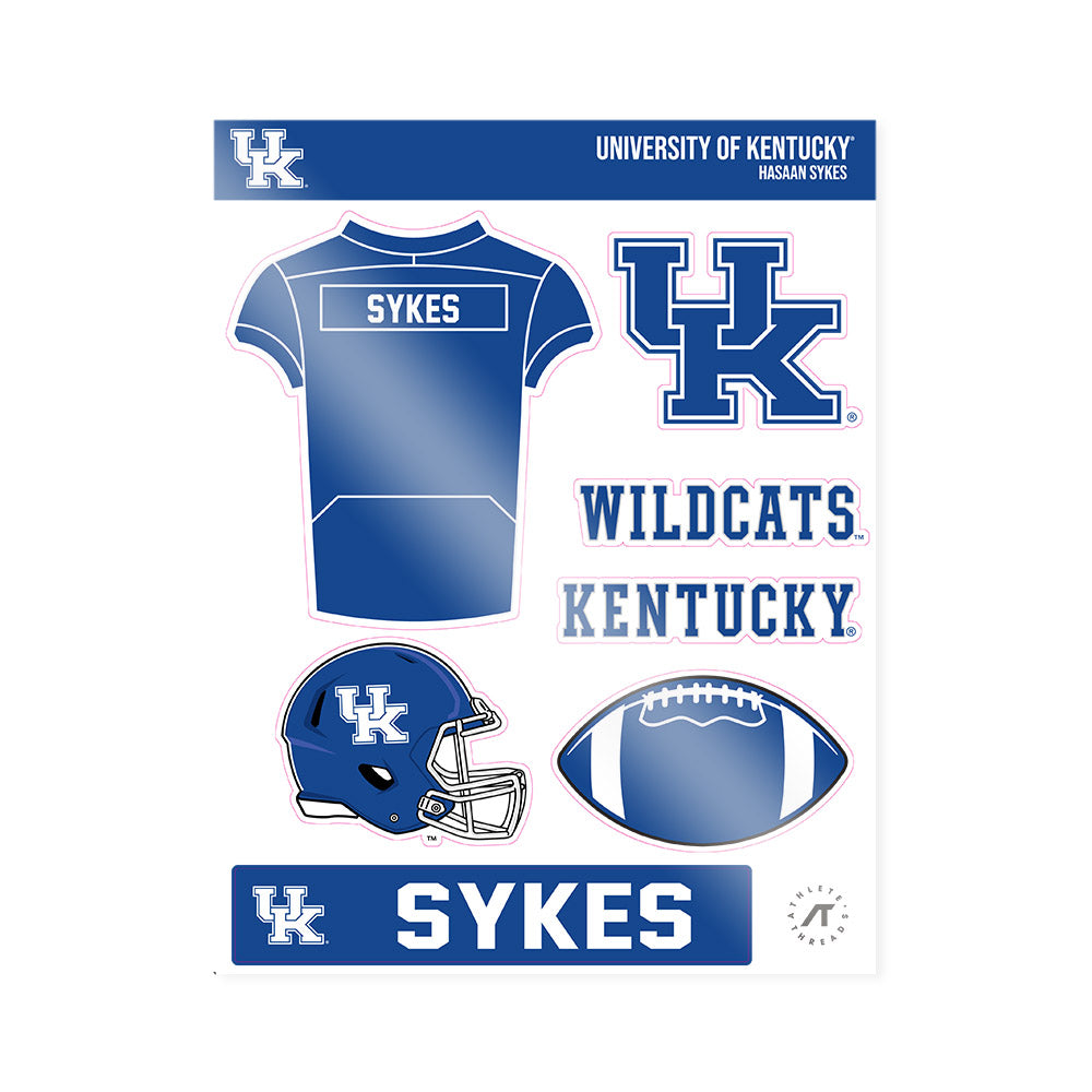 Kentucky - NCAA Football : Hasaan Sykes - Sticker Sheet-0