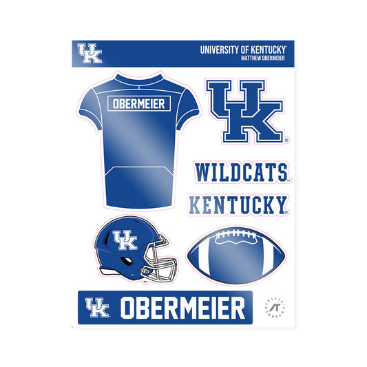 Kentucky - NCAA Football : Matthew Obermeier - Sticker Sheet-0