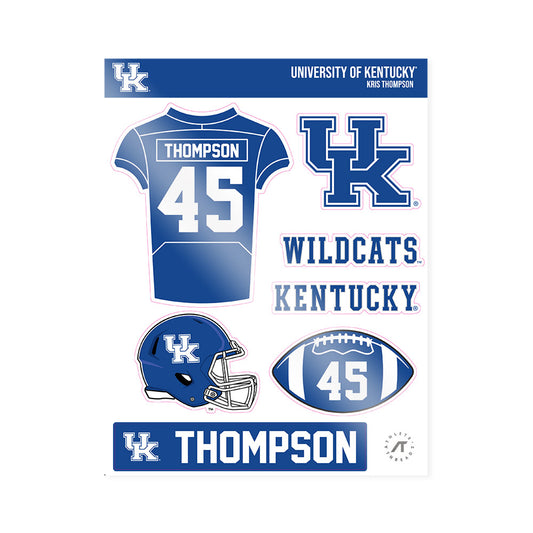 Kentucky - NCAA Football : Kris Thompson - Sticker Sheet-0