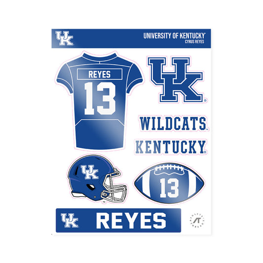 Kentucky - NCAA Football : Cyrus Reyes - Sticker Sheet-0