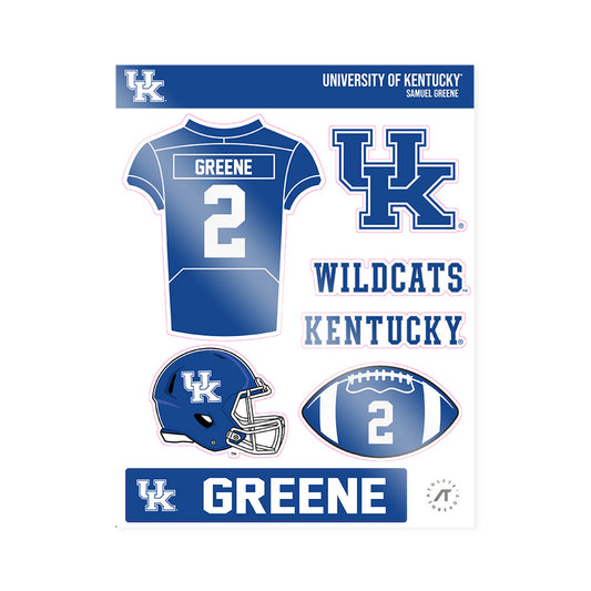 Kentucky - NCAA Football : Samuel Greene - Sticker Sheet-0