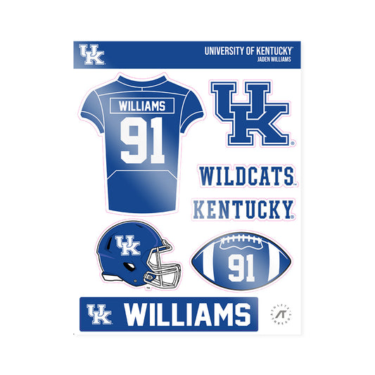 Kentucky - NCAA Football : Jaden Williams - Sticker Sheet-0