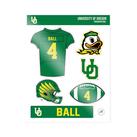 Oregon - NCAA Football : Tradarian Ball - Sticker Sheet-0