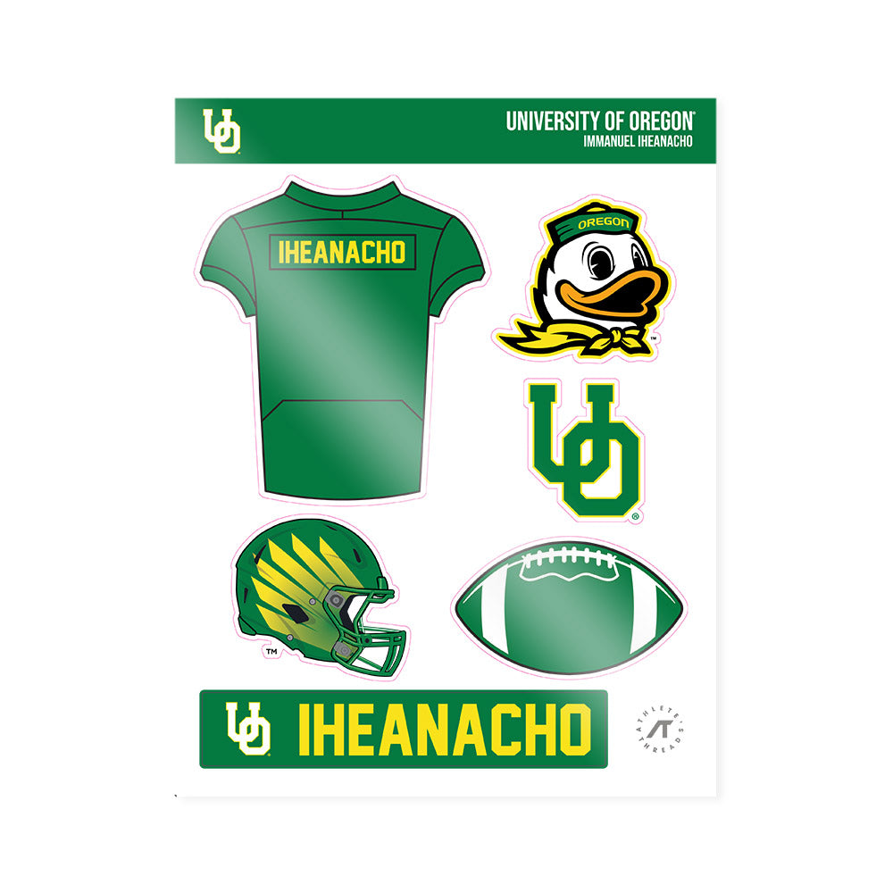 Oregon - NCAA Football : Immanuel Iheanacho - Sticker Sheet-0