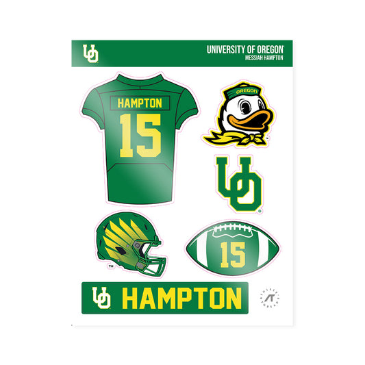 Oregon - NCAA Football : Messiah Hampton - Sticker Sheet-0
