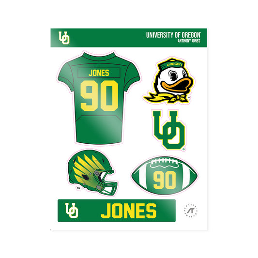 Oregon - NCAA Football : Anthony Jones - Sticker Sheet-0