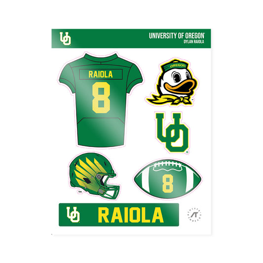 Oregon - NCAA Football : Dylan Raiola - Sticker Sheet-0