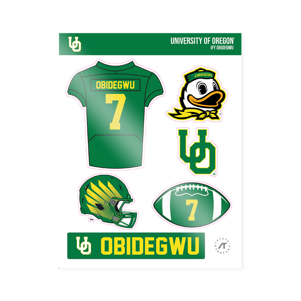 Oregon - NCAA Football : Ify Obidegwu - Sticker Sheet-0