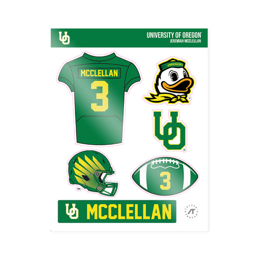 Oregon - NCAA Football : Jeremiah Mcclellan - Sticker Sheet-0