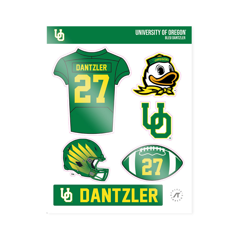 Oregon - NCAA Football : Bleu Dantzler - Sticker Sheet-0