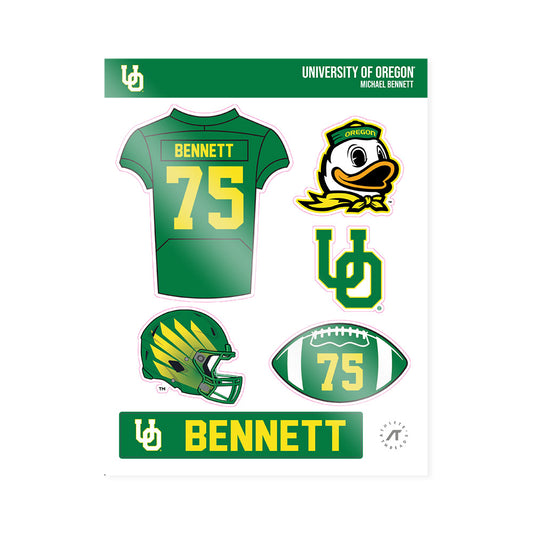 Oregon - NCAA Football : Michael Bennett - Sticker Sheet-0
