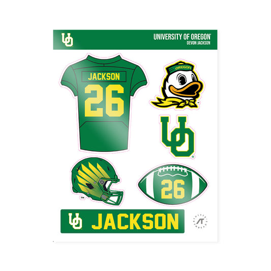 Oregon - NCAA Football : Devon Jackson - Sticker Sheet-0
