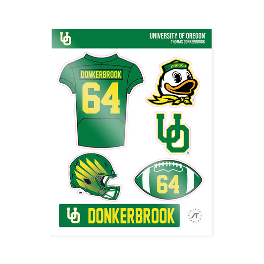 Oregon - NCAA Football : Thomas Donkerbrook - Sticker Sheet-0