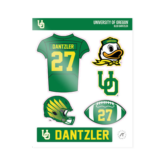 Oregon - NCAA Football : Bleu Dantzler - Sticker Sheet-0