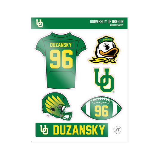 Oregon - NCAA Football : Nick Duzansky - Sticker Sheet-0