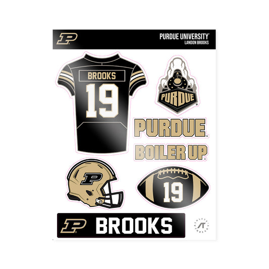 Purdue - NCAA Football : Landon Brooks - Sticker Sheet-0