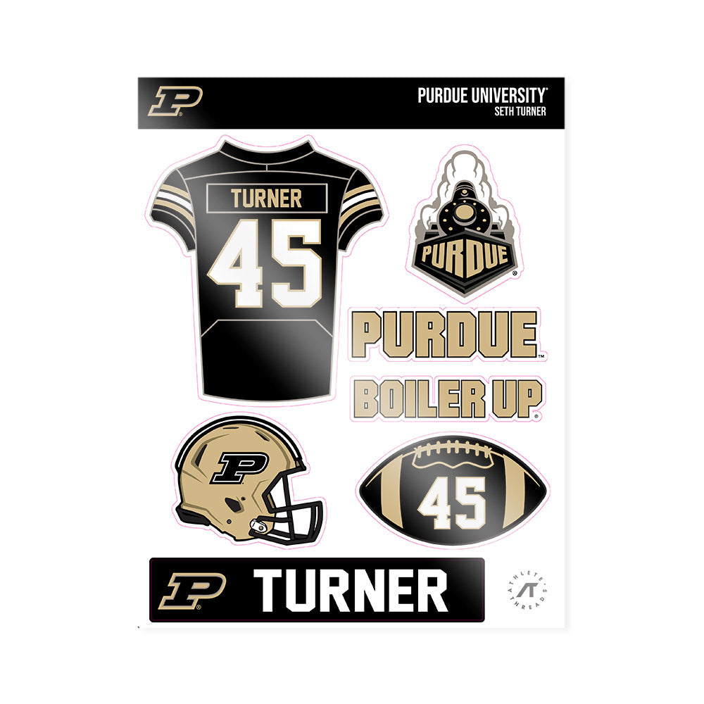 Purdue - NCAA Football : Seth Turner - Sticker Sheet-0