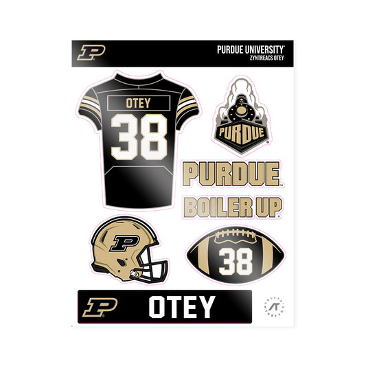 Purdue - NCAA Football : Zyntreacs Otey - Sticker Sheet-0