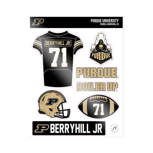 Purdue - NCAA Football : Terrell Berryhill jr - Sticker Sheet-0