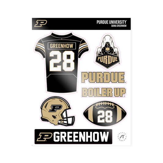 Purdue - NCAA Football : Dana Greenhow - Sticker Sheet-0