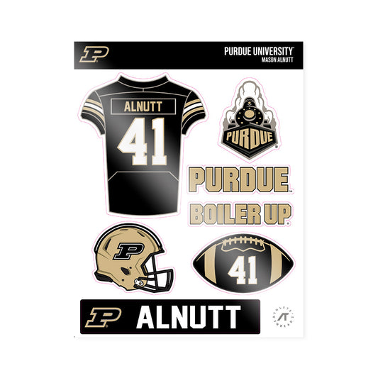 Purdue - NCAA Football : Mason Alnutt - Sticker Sheet-0