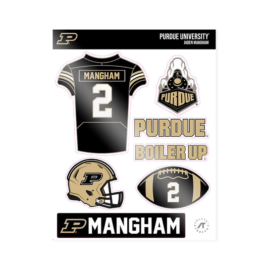 Purdue - NCAA Football : Jaden Mangham - Sticker Sheet-0