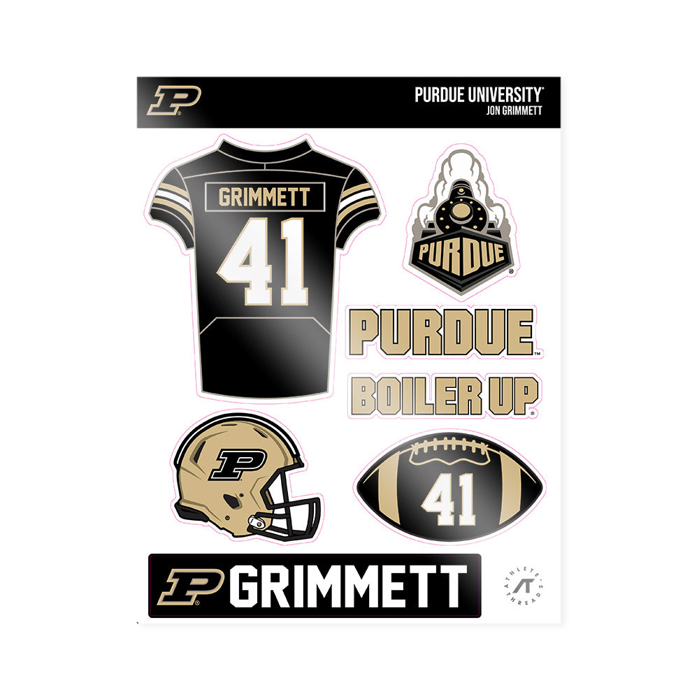 Purdue - NCAA Football : Jon Grimmett - Sticker Sheet-0