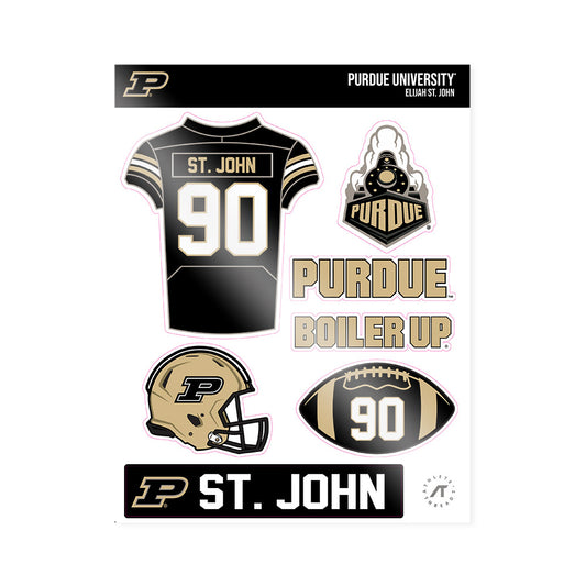 Purdue - NCAA Football : Elijah St. John - Sticker Sheet-0
