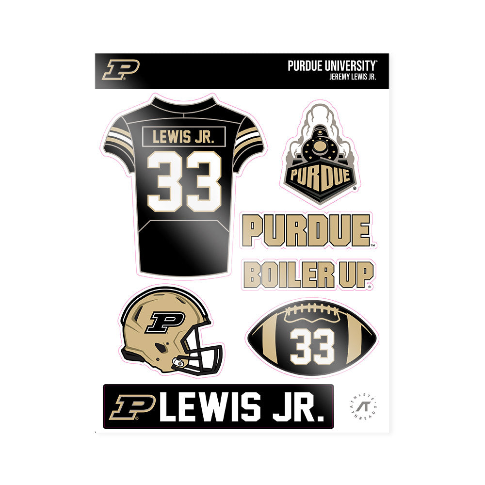 Purdue - NCAA Football : Jeremy Lewis Jr. - Sticker Sheet-0