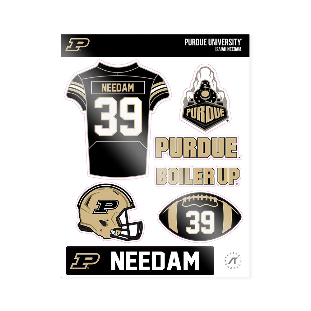 Purdue - NCAA Football : Isaiah Needam - Sticker Sheet-0
