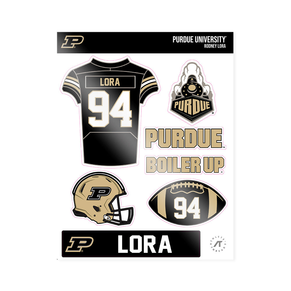 Purdue - NCAA Football : Rodney Lora - Sticker Sheet-0