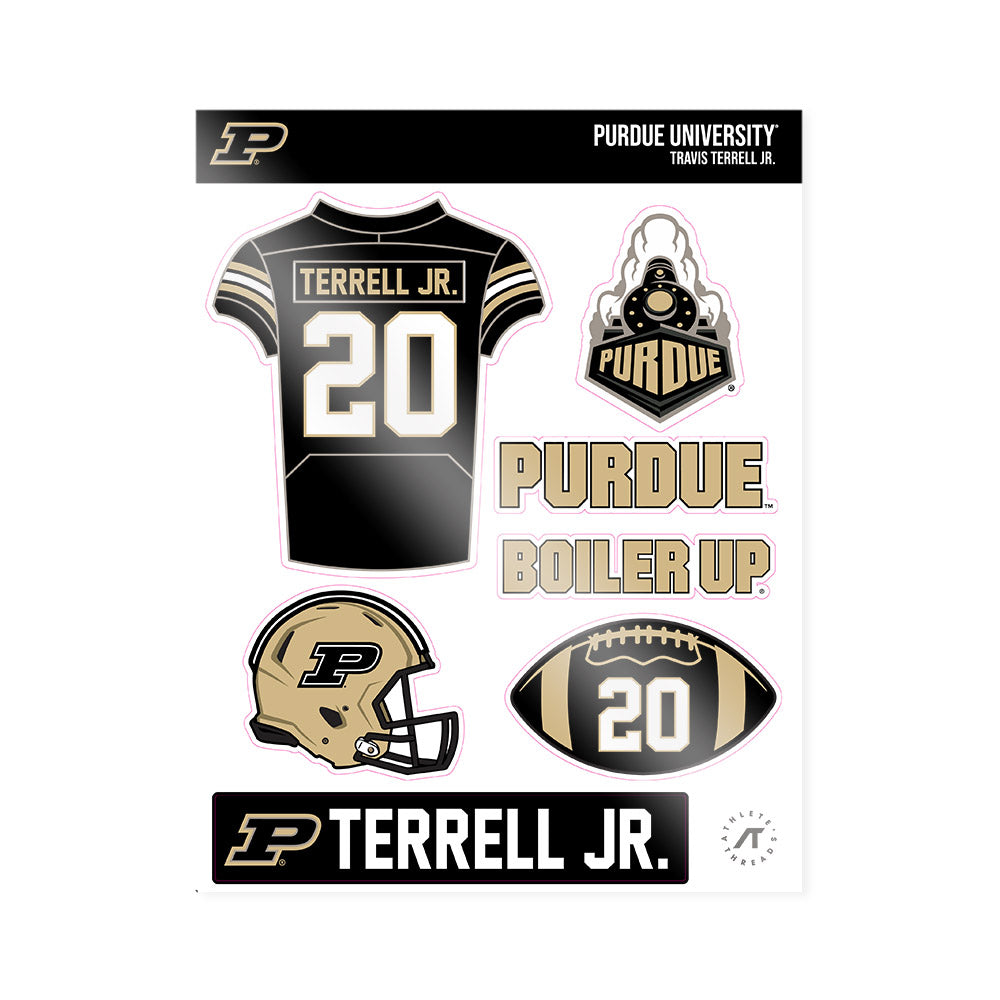 Purdue - NCAA Football : Travis Terrell Jr. - Sticker Sheet-0