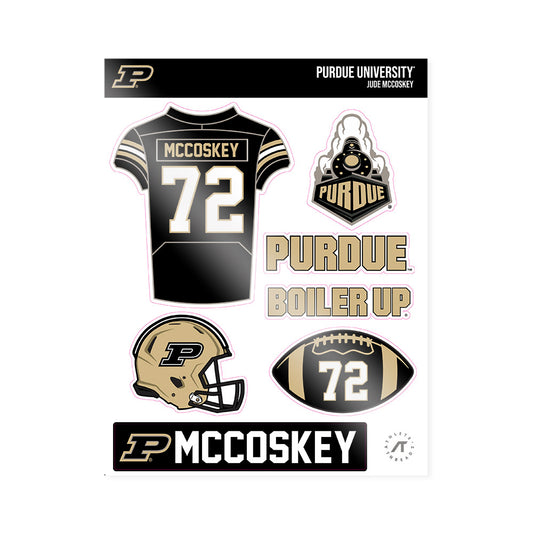Purdue - NCAA Football : Jude Mccoskey - Sticker Sheet-0
