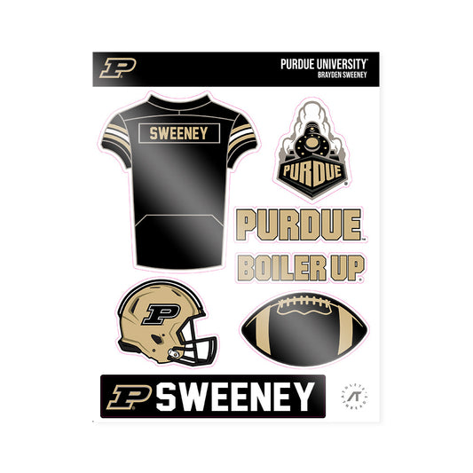 Purdue - NCAA Football : Brayden Sweeney - Sticker Sheet-0