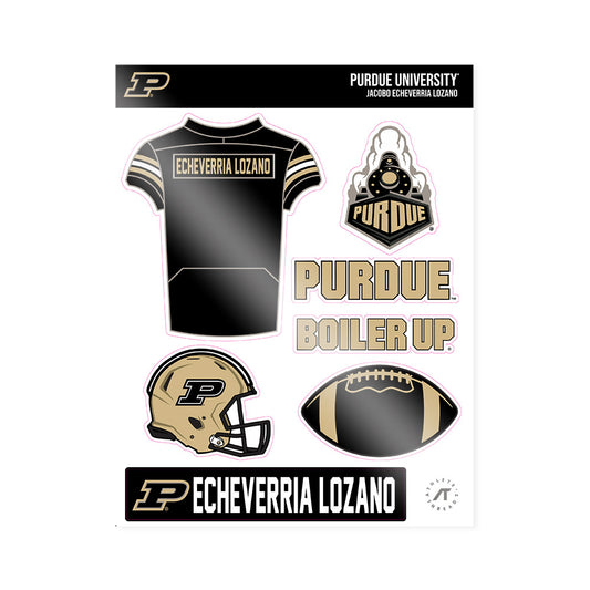 Purdue - NCAA Football : Jacobo Echeverria Lozano - Sticker Sheet-0