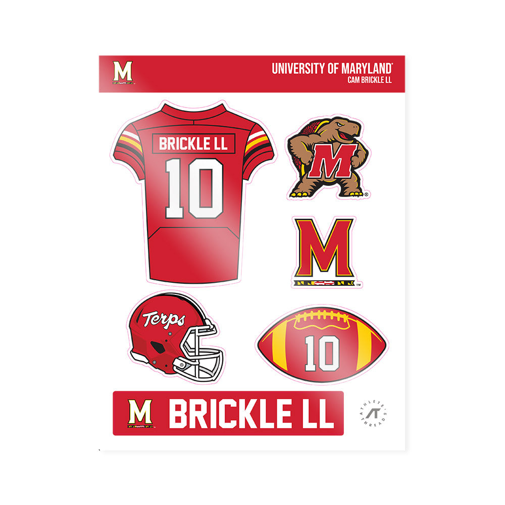 Maryland - NCAA Football : Cam Brickle ll - Sticker Sheet-0